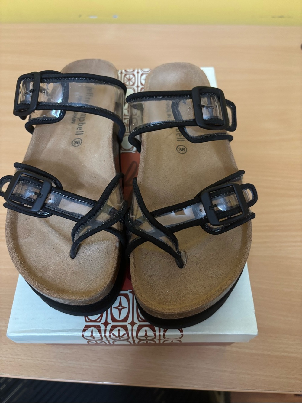 Jeffrey Campbell Clear Strap Black-Trim Sandals - Women